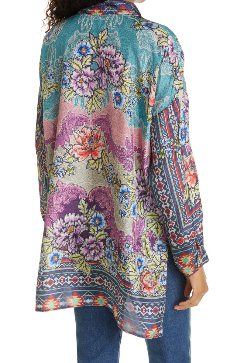 Johnny Was Ledona Janelle Silk Blouse, Alternate, color, 