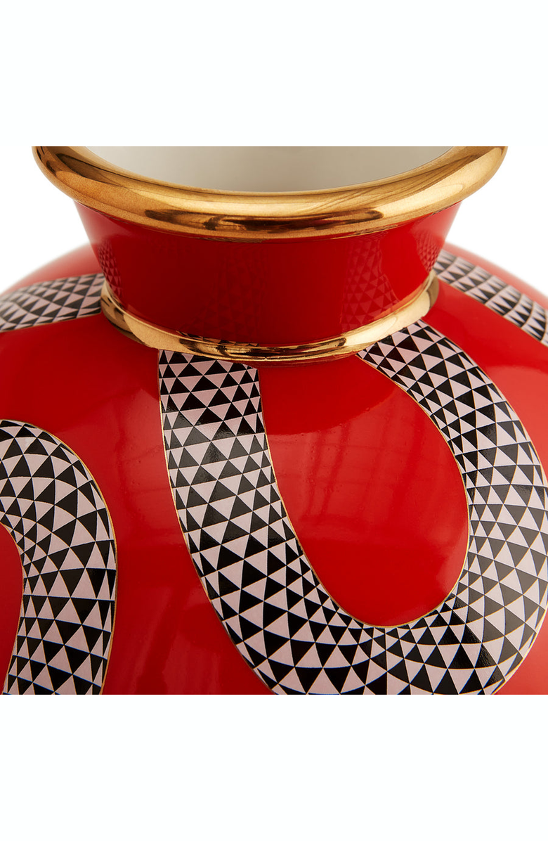 Jonathan Adler Eden Round Vase, Alternate, color, Red / Black / White