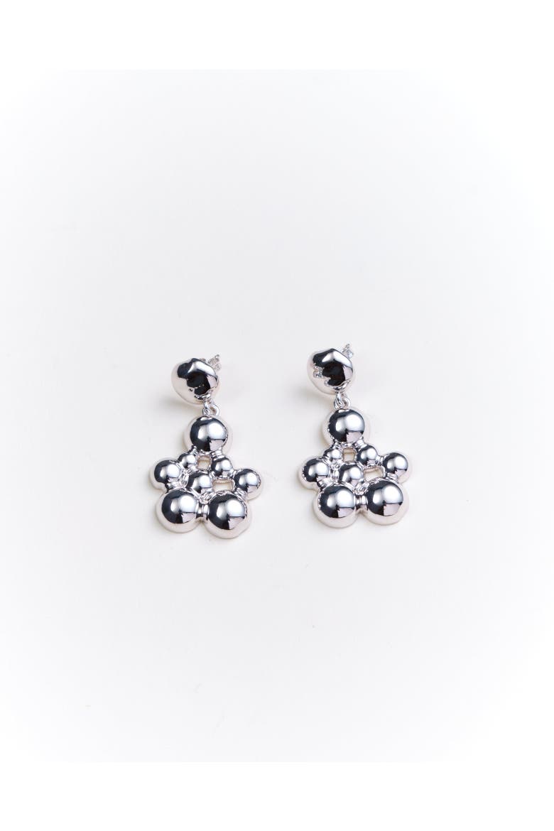 Parker Nugget Earrings, Main, color, Recycled Sterling Silver