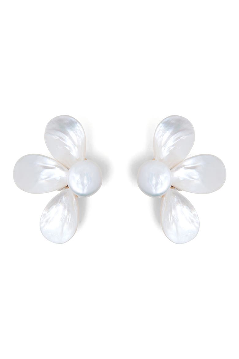 Fada Earrings, Main, color, WHITE
