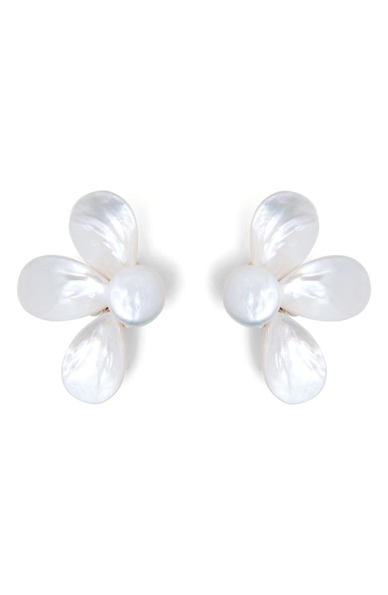 Éliou Fada Earrings, Main, color, White
