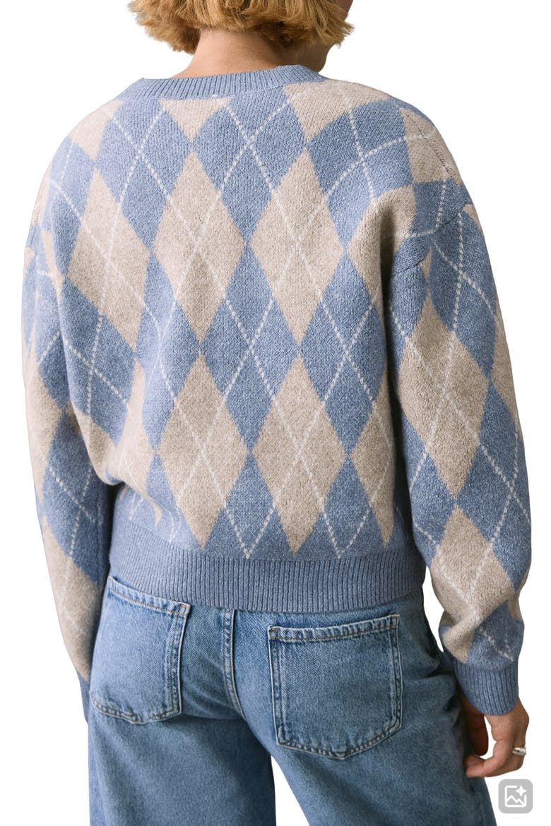 Argyle Sweater, Alternate, color, BLUE
