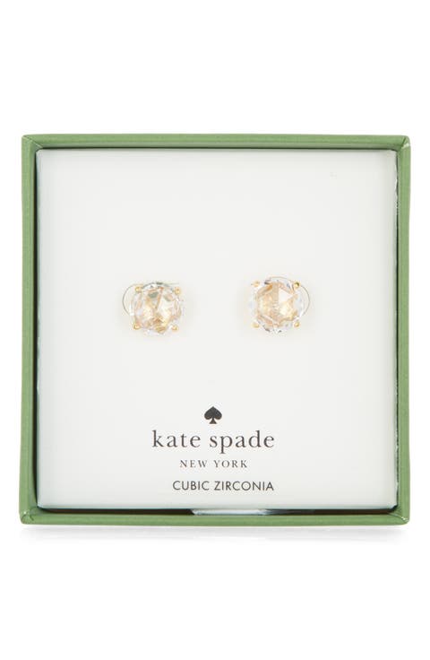 boxed round stud earrings