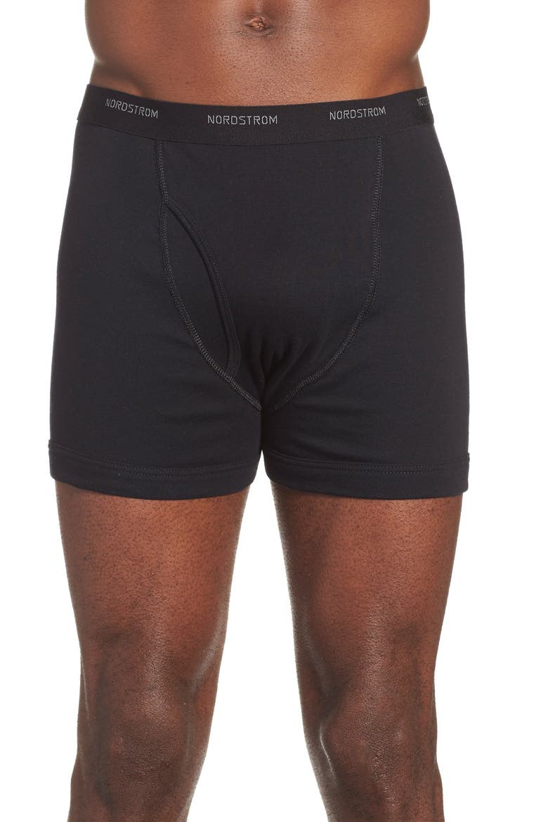 3-Pack Supima® Cotton Boxer Briefs, Main, color, BLACK