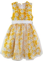 JOE-ELLA Kids' Tulle Overlay Sleeveless Dress