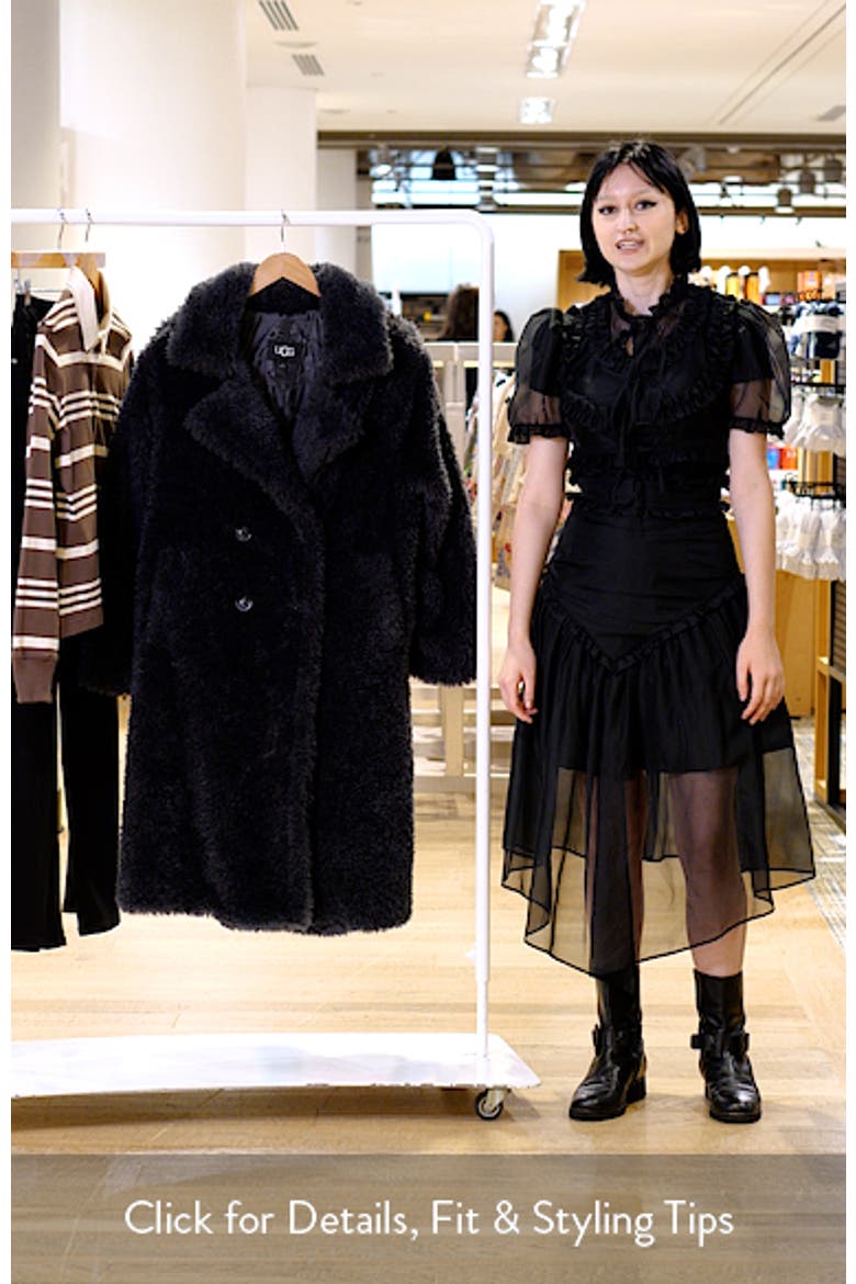 Gertrude II Long Faux Fur Teddy Coat video