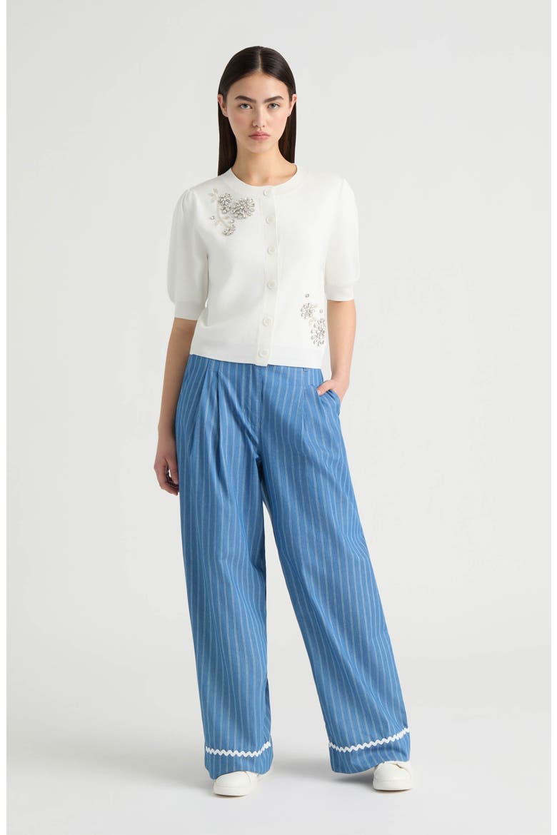 Embellished Cardigan, Alternate, color, MARSHMALLOW