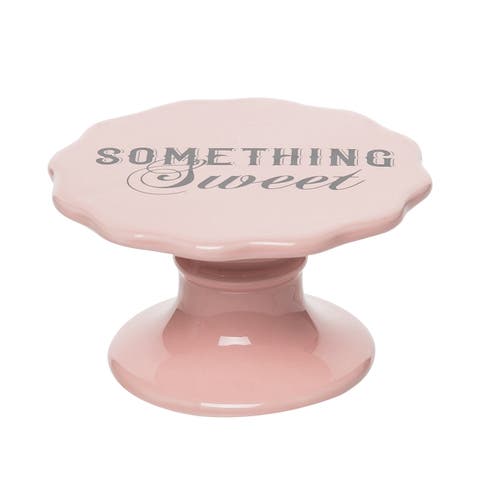 Something Sweet Cupcake Pedestal Ceramic Pink