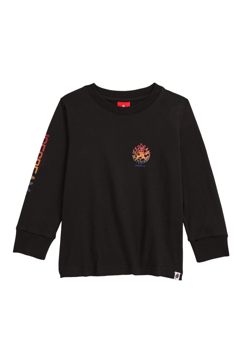 Kids' Skateboards Long Sleeve Graphic T-Shirt, Main, color, BLACK