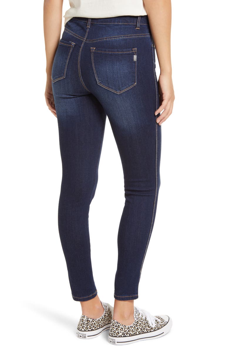 1822 Denim High Waist Organic Cotton Blend Ankle Skinny Jeans, Alternate, color,