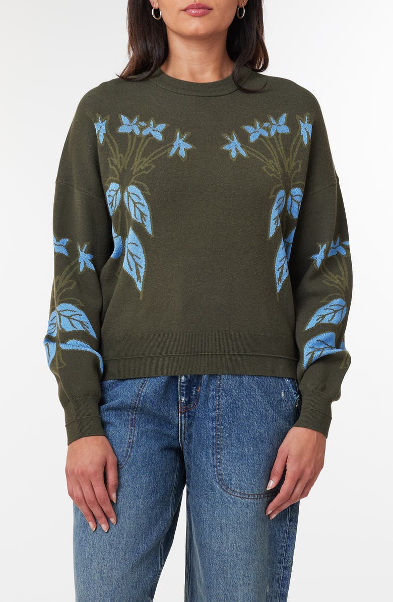 Scotch & Soda Floral Jacquard Sweatshirt, Main, color,