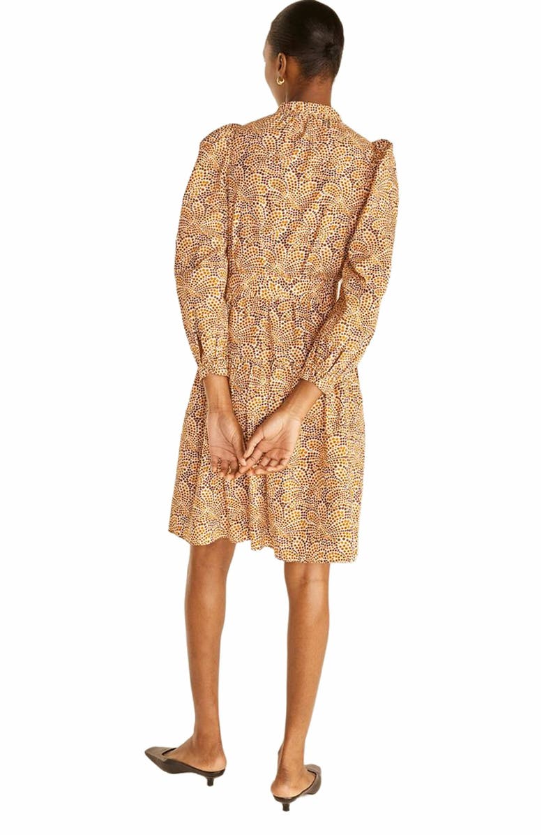 Rebecca Taylor Speckled Fleur Puff Sleeve Dress, Alternate, color,