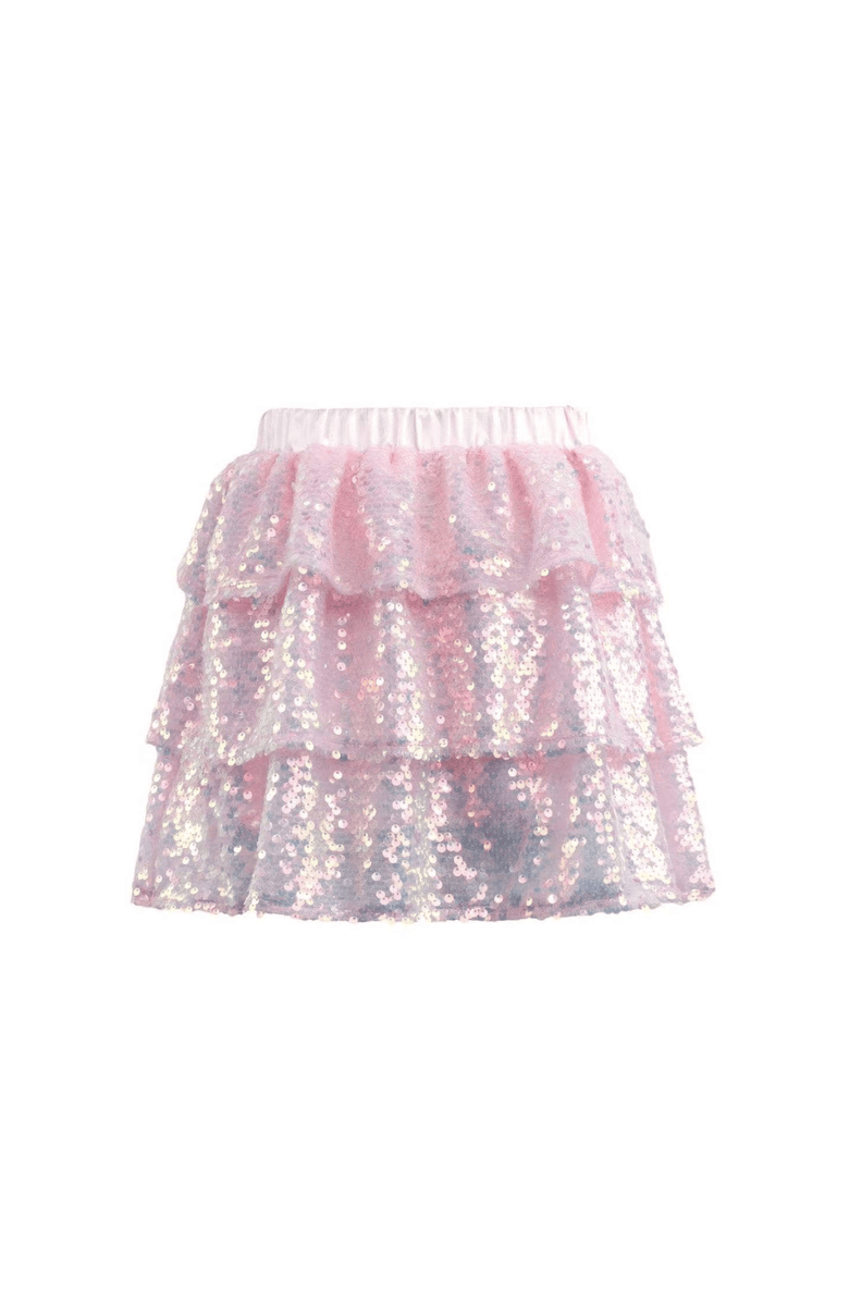Lola + The Boys Iridescent Shimmer Sequin Skirt, Main, color, Pink