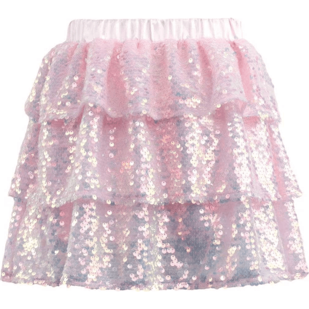 Shop Lola + The Boys Iridescent Shimmer Sequin Skirt