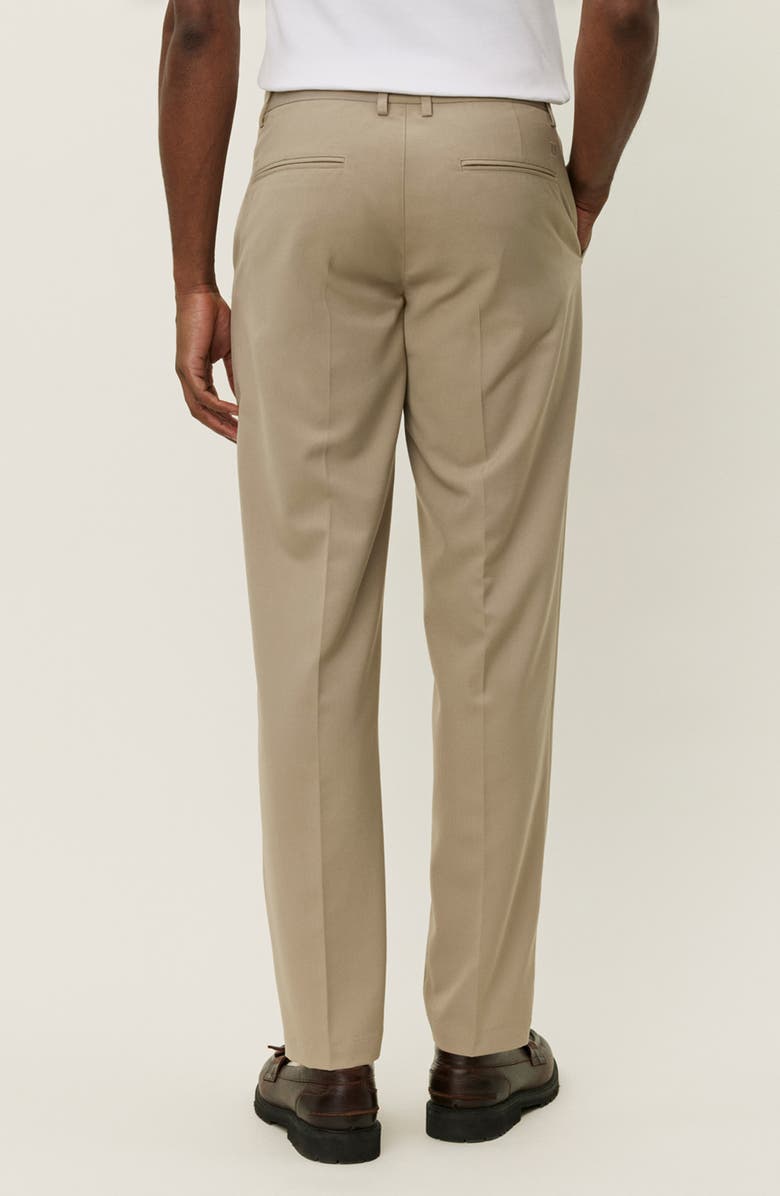 Les Deux Como Regular Fit Flat Front Dress Pants, Alternate, color, Dark Sand