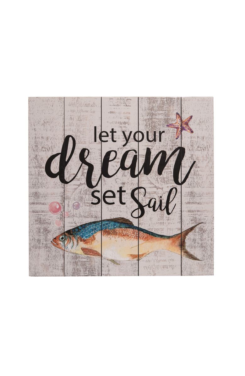 Beachcombers Let Your Dreams Sail Sign, Main, color, Beige