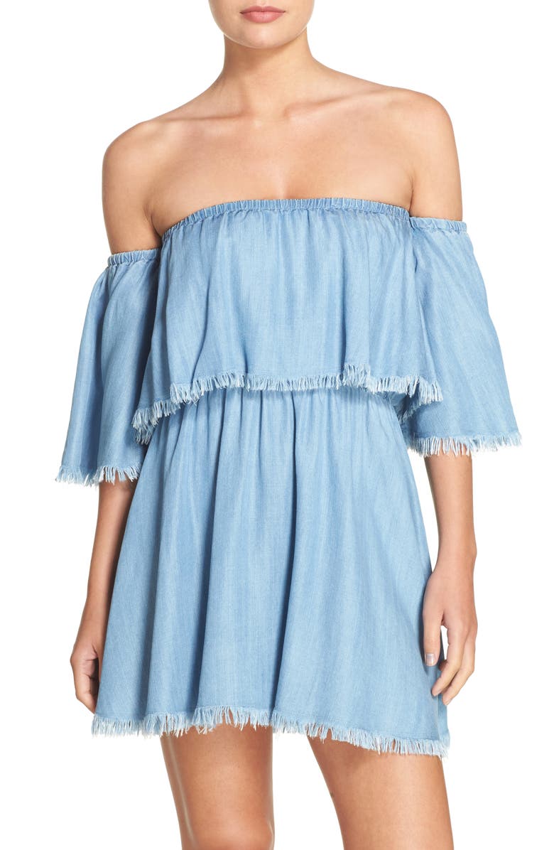 Elan Off the Shoulder Cover-Up Dress, Main, color, 