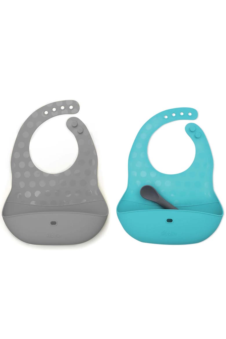 Pocket Portable Silicone Feeding Set, Main, color, Aqua
