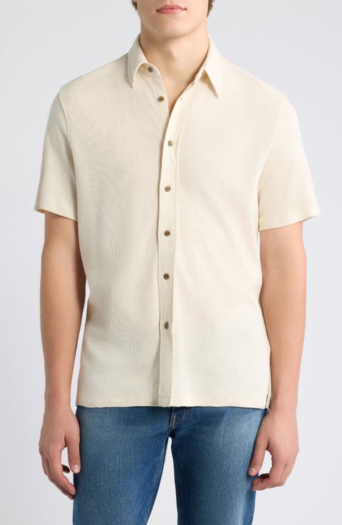 Short Sleeve Waffle Knit Shirt