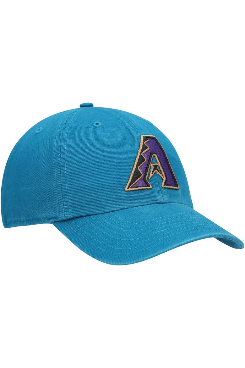 Men's '47 Teal Arizona Diamondbacks Logo Cooperstown Collection Clean Up Adjustable Hat, Alternate, color, Teal