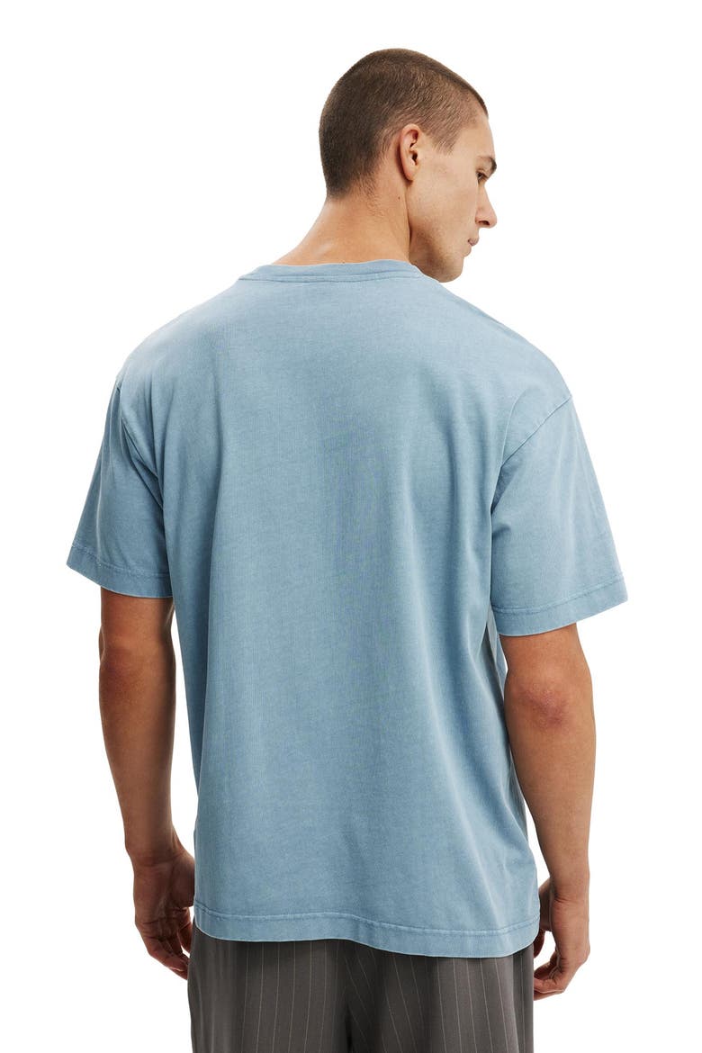 Men's Box Fit Plain T-Shirt, Alternate, color, Chalk Blue Wash