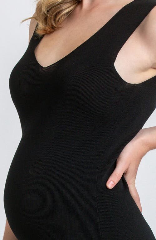 Pietro Brunelli Maternity Rib Sleeveless Maternity Midi Sweater Dress