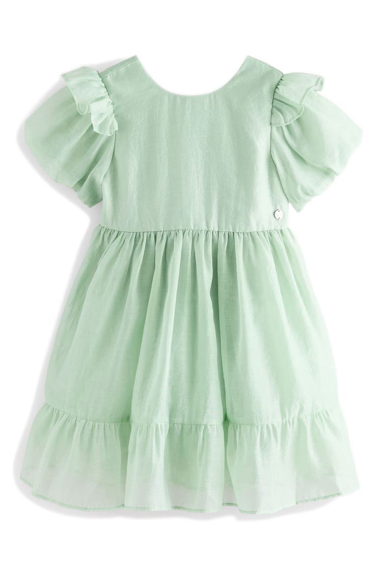 Kids' Bow Back Party Dress, Main, color, GREEN