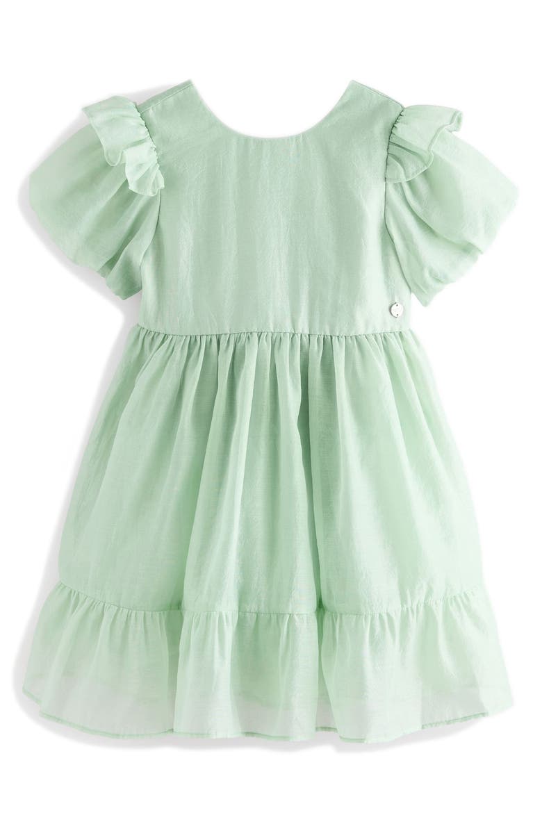 Laura Ashley Kids' Bow Back Party Dress, Main, color, Green