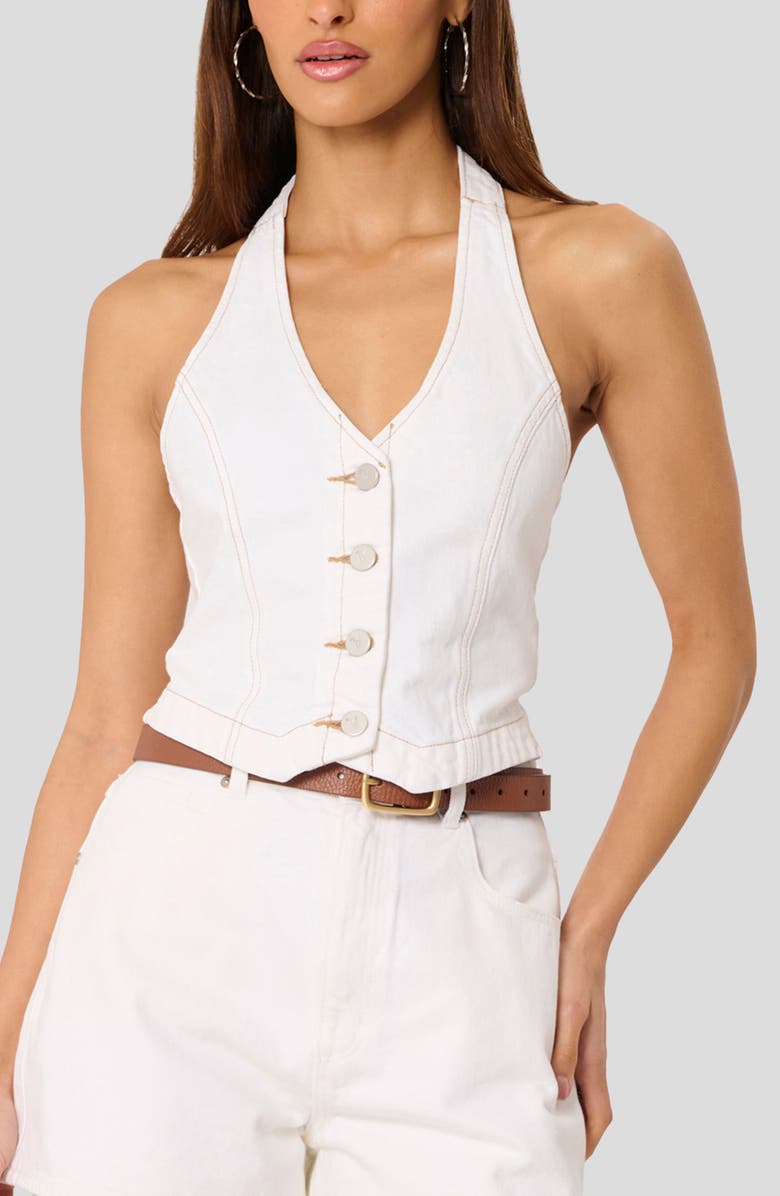 ABRAND C'est La Vie Halter Vest, Alternate, color, Porcelian