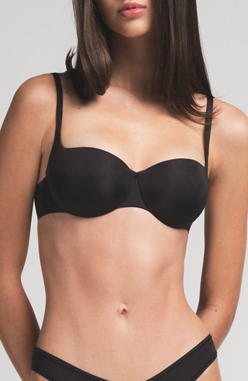 SKIMS Ultimate Push-Up Balconette Bra in Onyx at Nordstrom, Size 38D