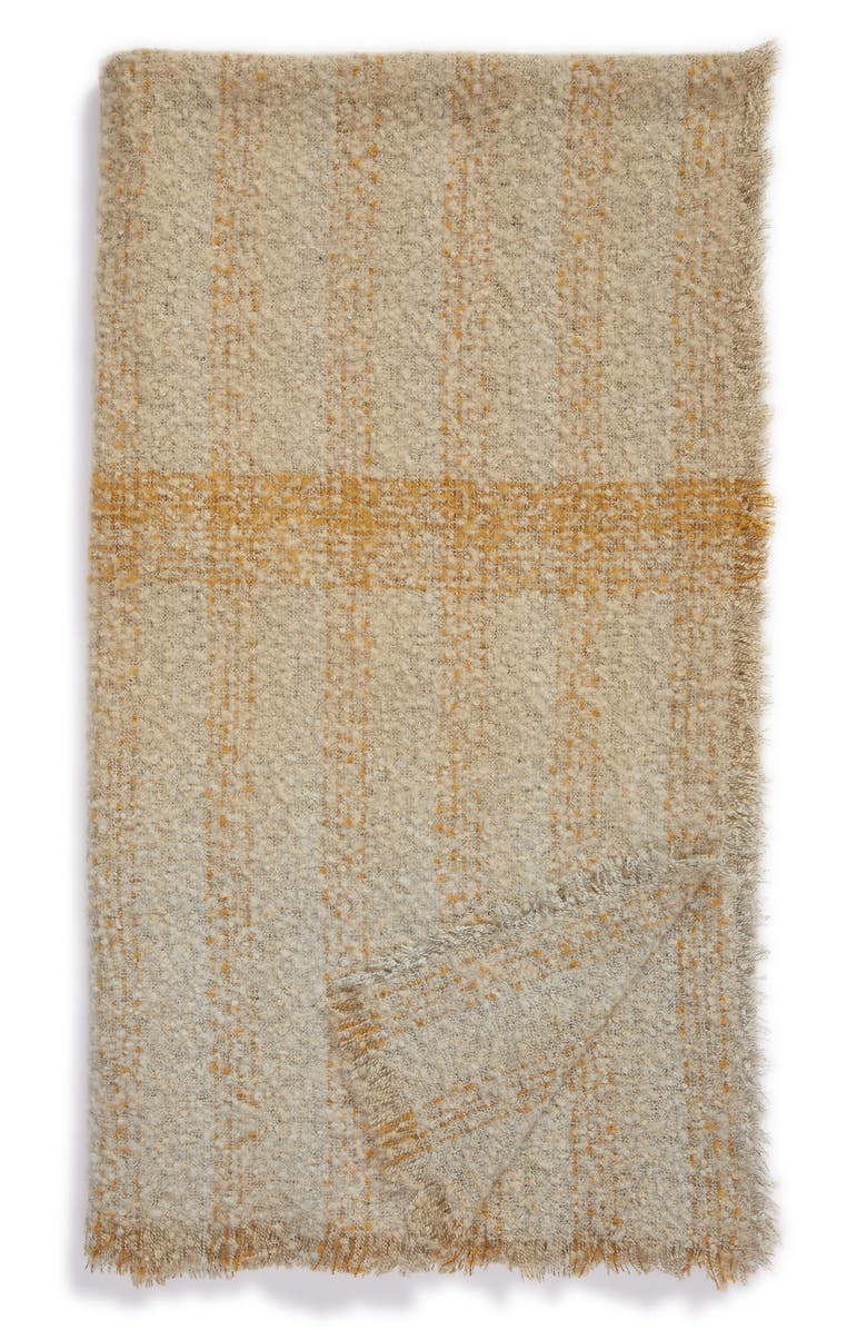 Nordstrom Bouclé Plaid Throw Blanket, Main, color, 