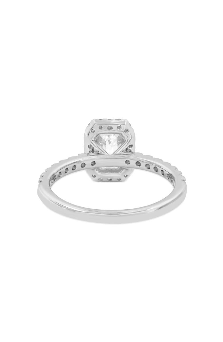 LuvMyJewelry Ivey 14K White Gold Emerald Cut Lab Grown Diamond Halo Engagement Ring - 1.75 ctw, Alternate, color, 14K White Gold