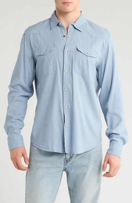 Lucky Brand Santa Fe Solid Western Button-Up Shirt