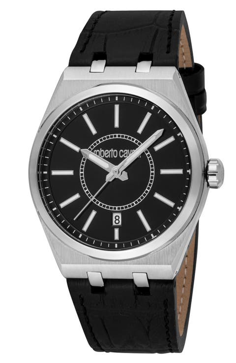 Spirito Leather Strap Watch, 40mm