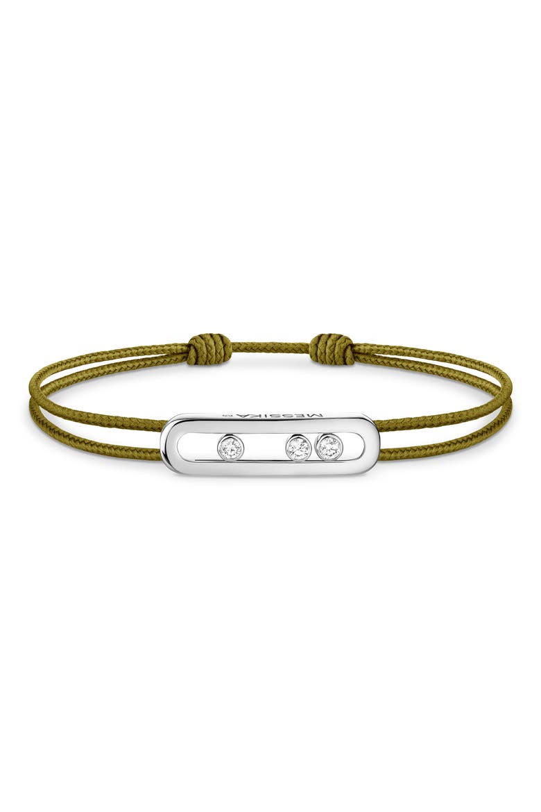 Care Diamond Cord Bracelet, Main, color, WHITE GOLD