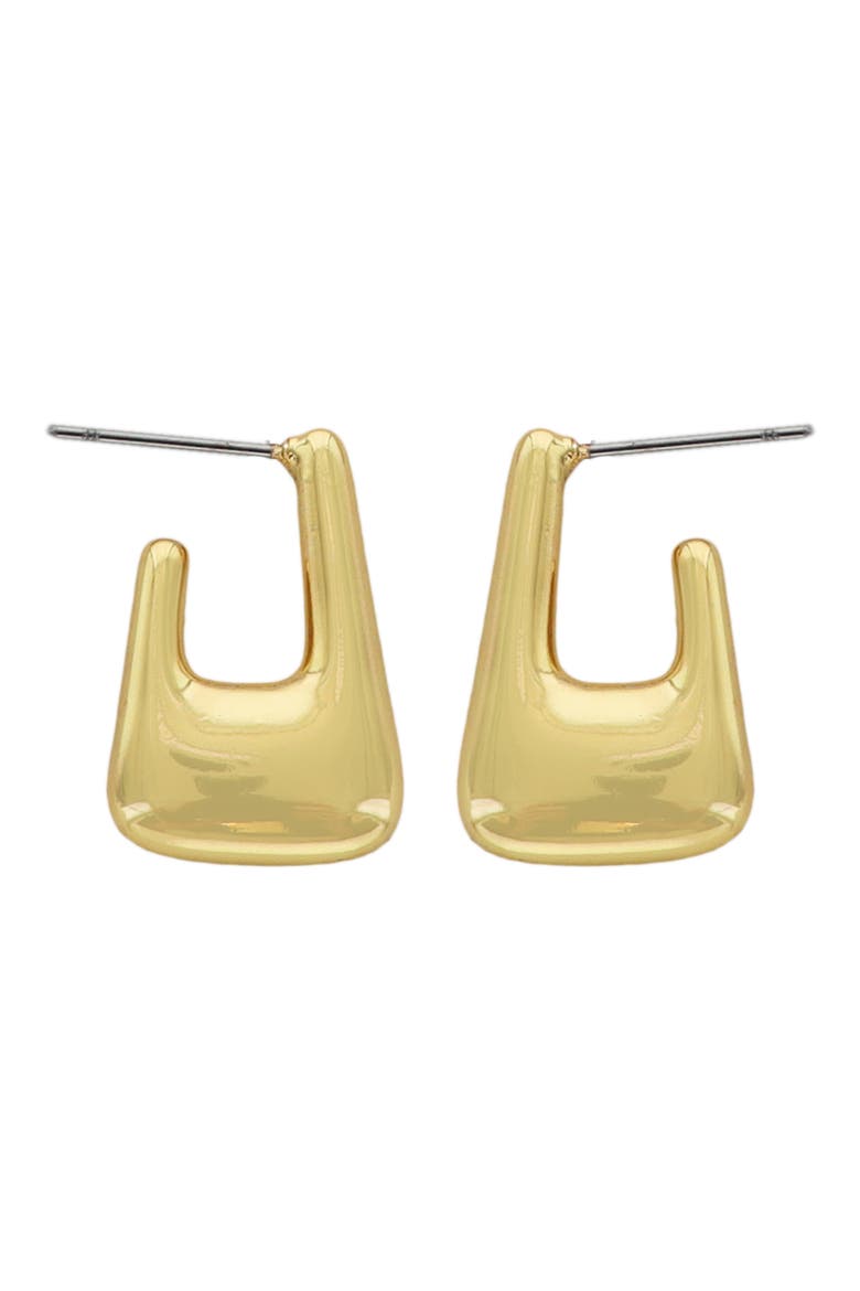 Rectangle Hoop Earrings, Main, color, GOLD