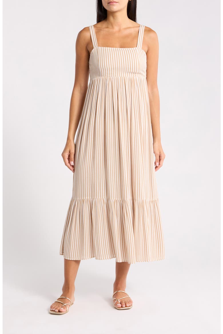 Tea Party Midi Dress, Main, color, KHAKI