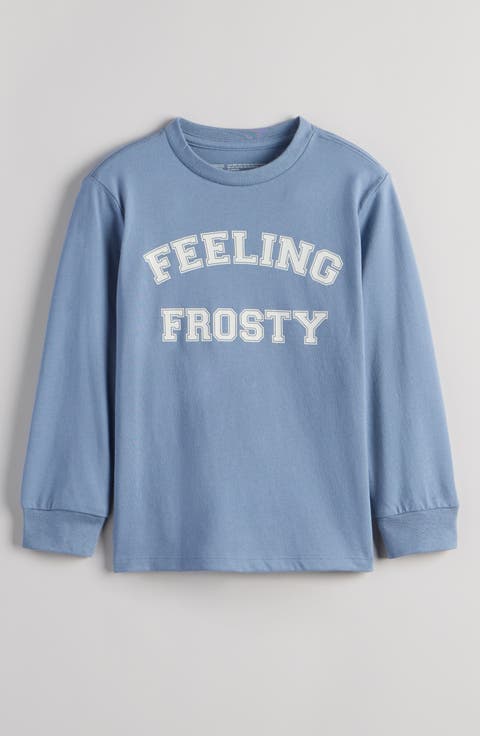 Kids' Long Sleeve Cotton Blend Graphic T-Shirt