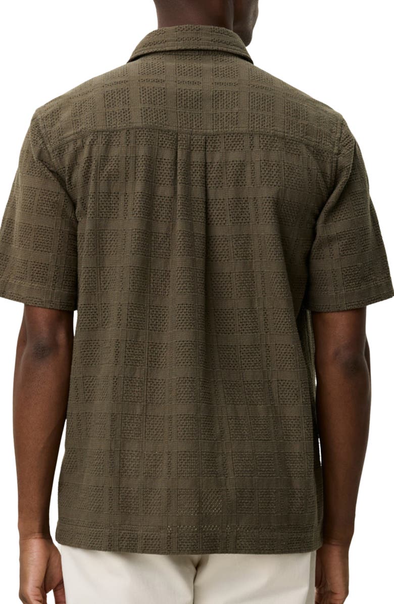 Les Deux Charlie Short Sleeve Button-Up Shirt, Alternate, color, Olive Night