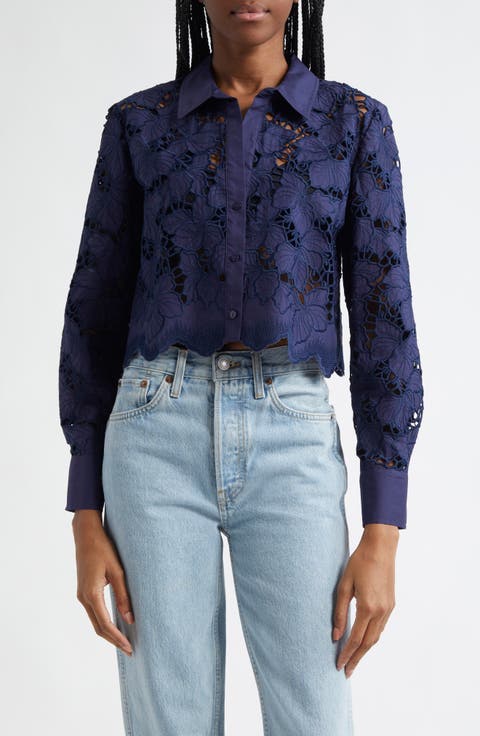 Seychelle Cutwork Crop Shirt