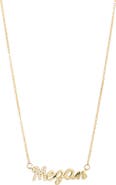 THE SIS KISS Custom Pavé Script Nameplate Necklace