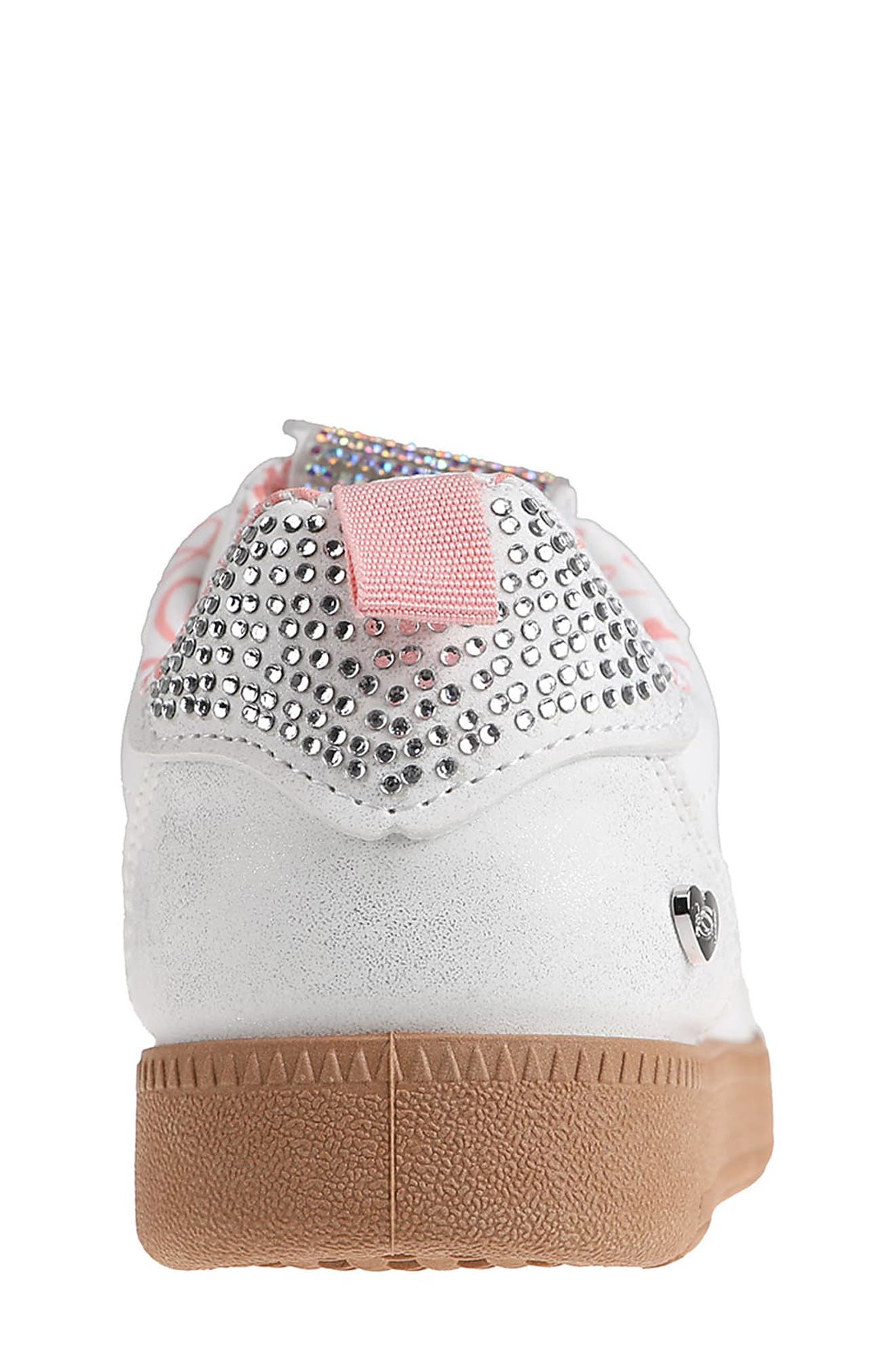 bebe Kids' Rhinestone Sneaker, Alternate, color, 