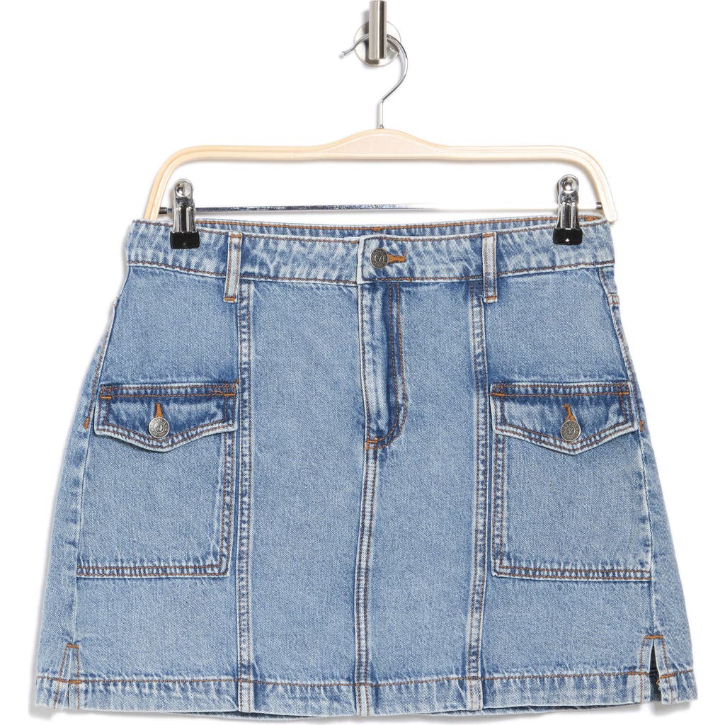 VIGOSS VIGOSS CARGO DENIM MINISKIRT