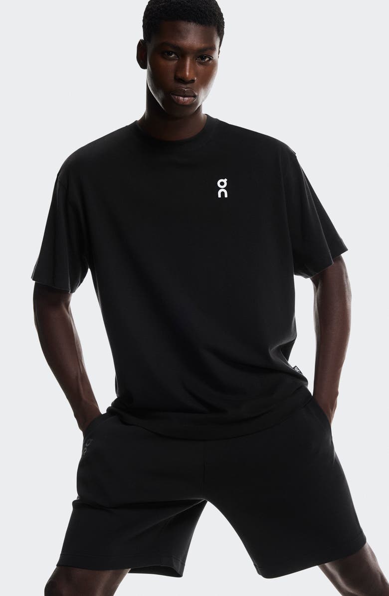 On Focus Stretch Running Shorts, Alternate, color, Black