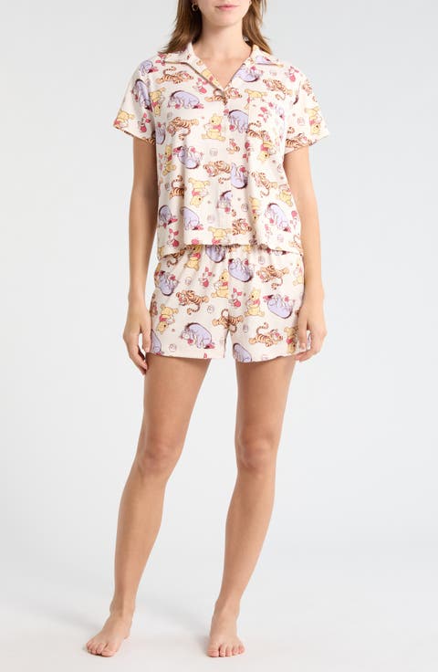 Notch Collar Short Pajamas