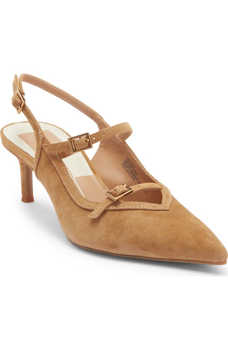 Dolce Vita Kishan Pointed Toe Slingback Pump, Main, color, Tan Suede