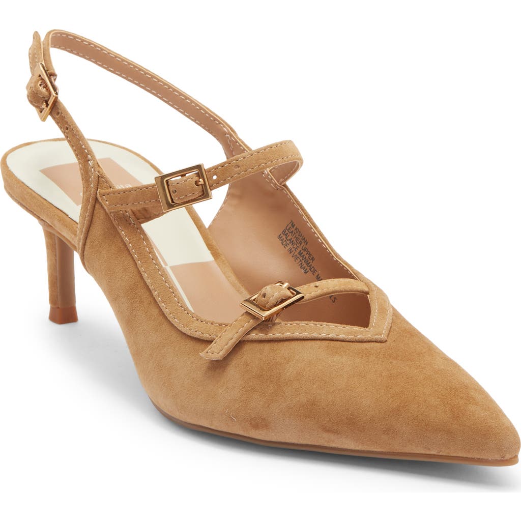 Dolce Vita Kishan Pointed Toe Slingback Pump In Brown