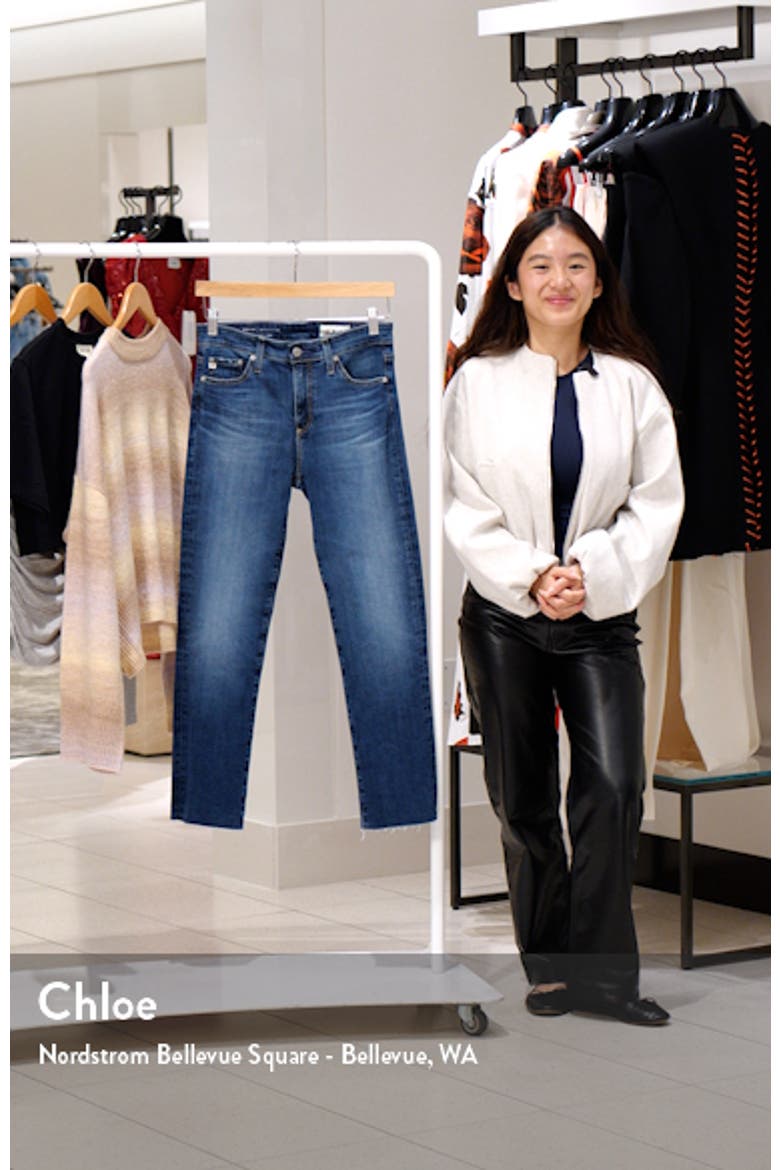 Mari Raw Hem Ankle Slim Straight Leg Jeans video