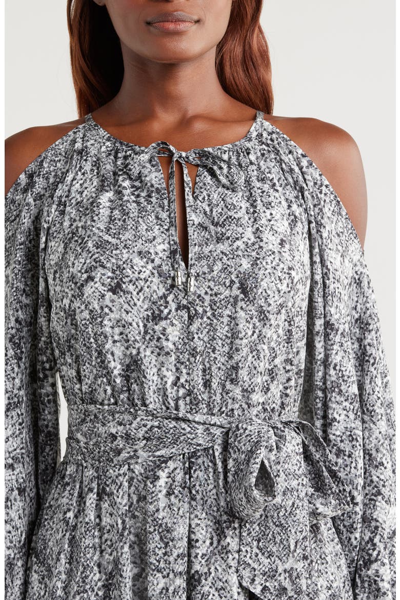 Playa Python Long Sleeve Maxi Dress, Alternate, color, SHADOW