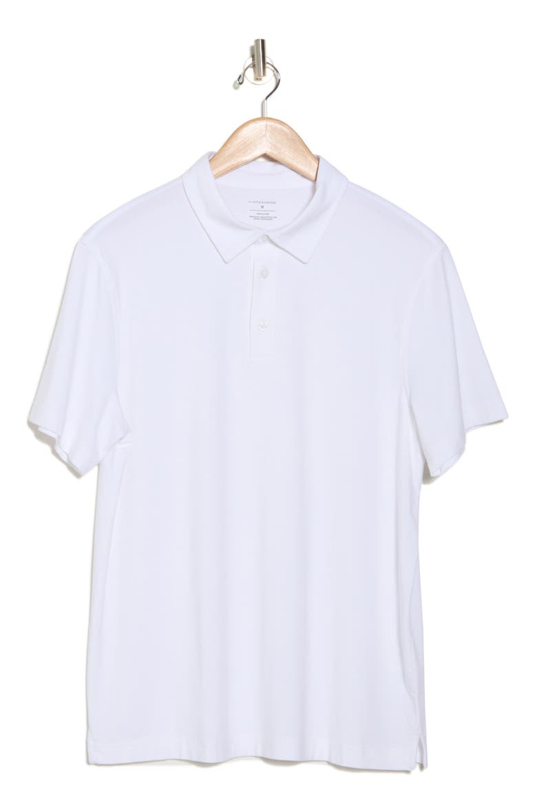 Cotton & Modal Polo, Alternate, color, WHITE